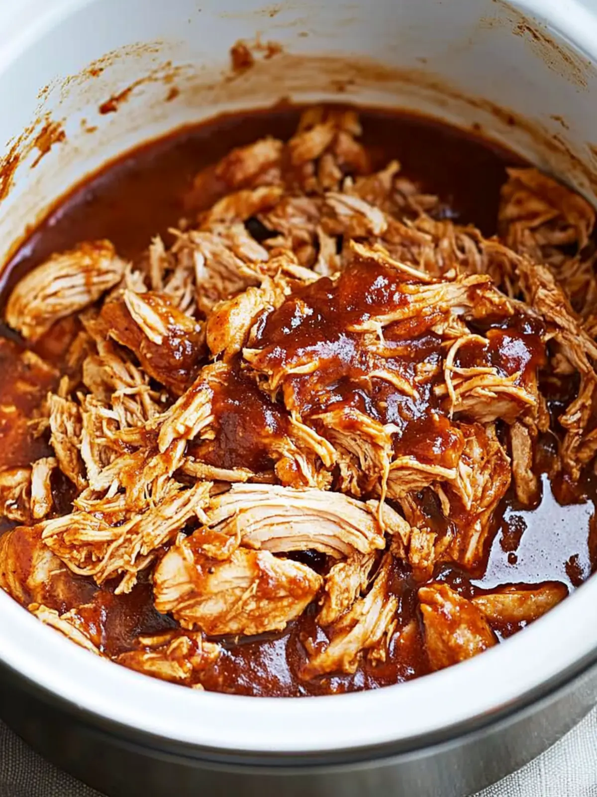 Melt-in-Your-Mouth Slow-Cooker BBQ Pulled Chicken Bliss 3 Slow-Cooker BBQ Pulled Chicken