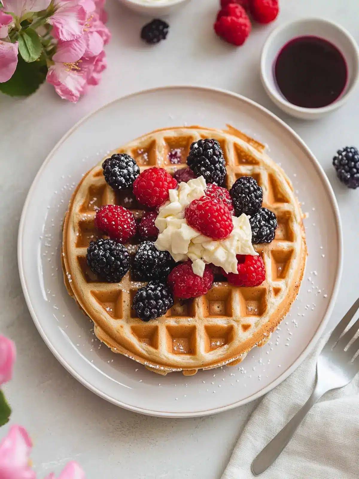 Earl Grey Waffles with Mixed Berries for a Blissful Breakfast 3 Earl Grey Waffles with Mixed Berries
