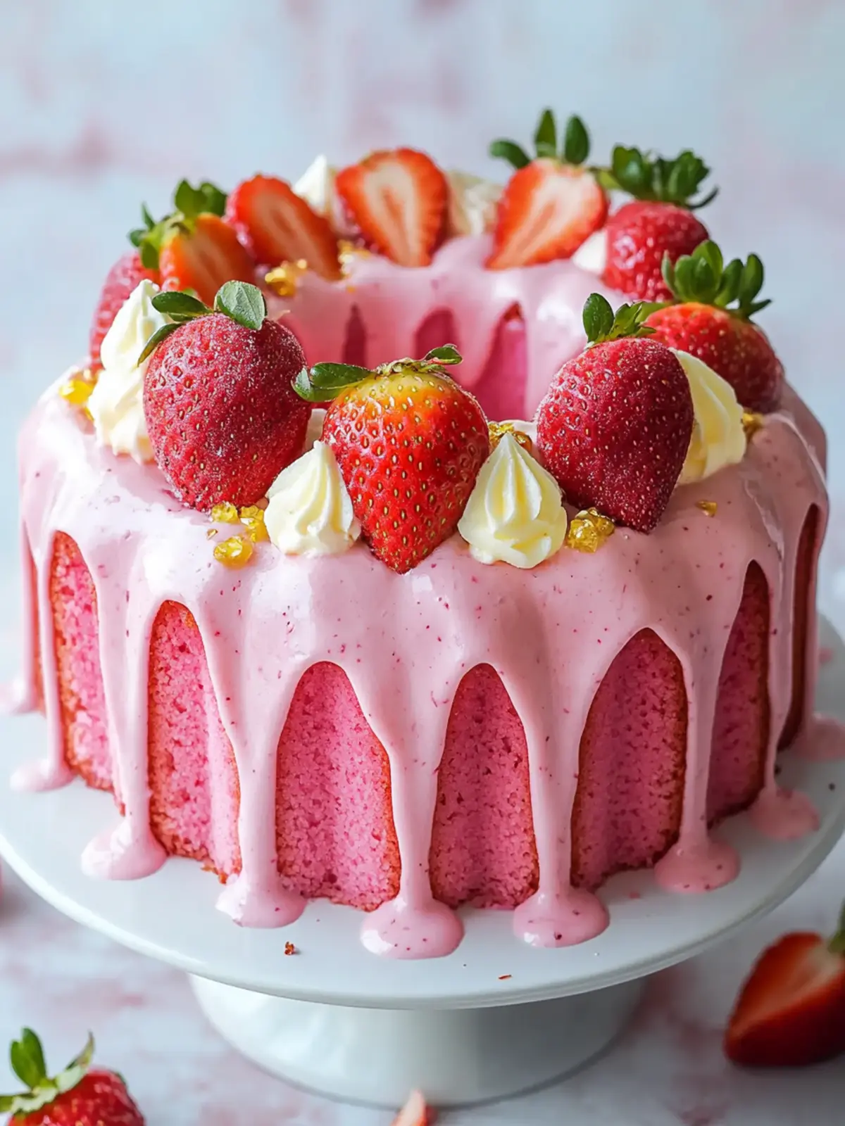 Delightful Strawberry Milkshake Pound Cake for Summer Bliss 3 Strawberry Milkshake Pound Cake