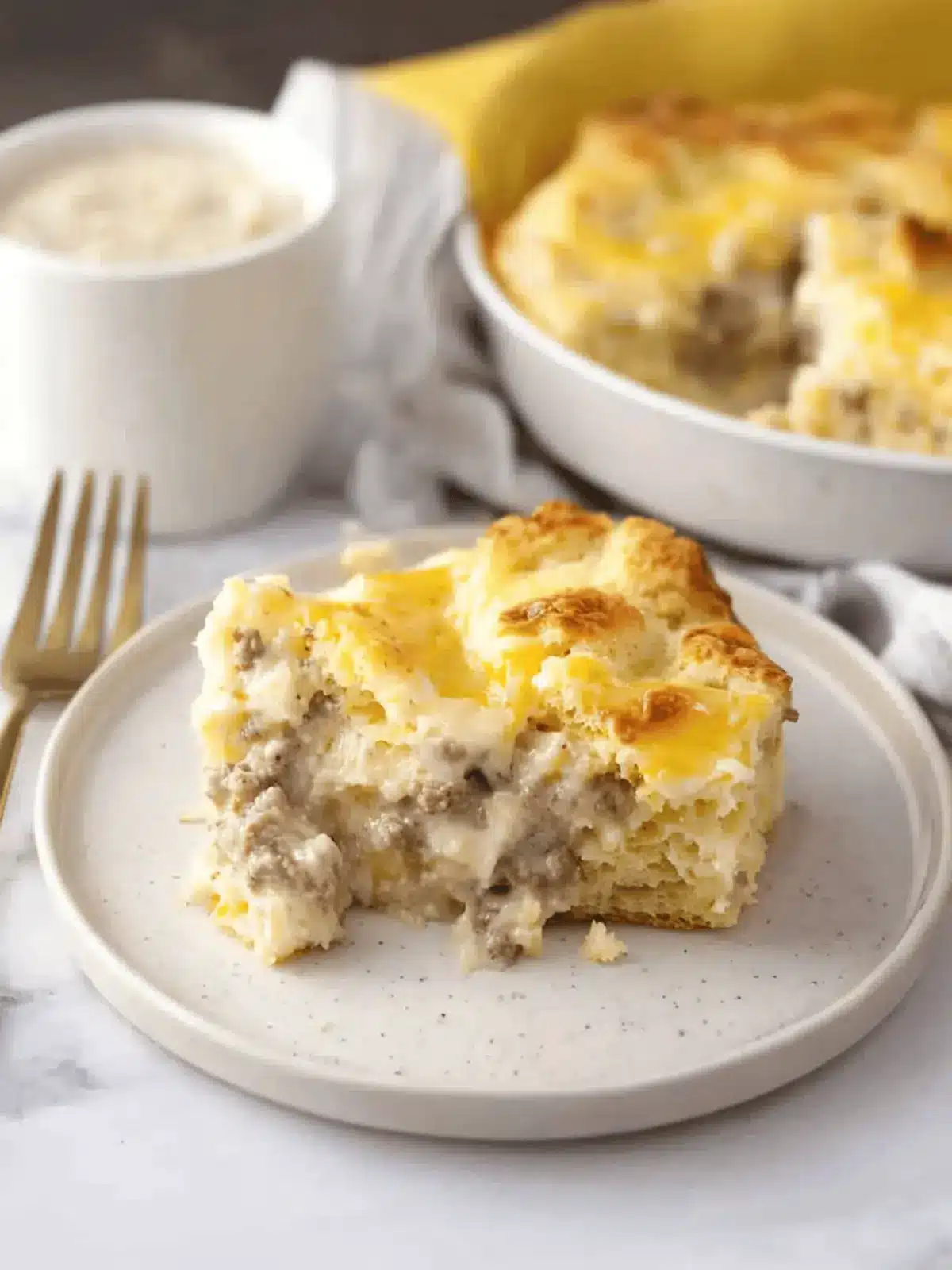 Hearty Biscuits and Gravy Breakfast Casserole for Cozy Mornings 2 Biscuits and Gravy Breakfast Casserole