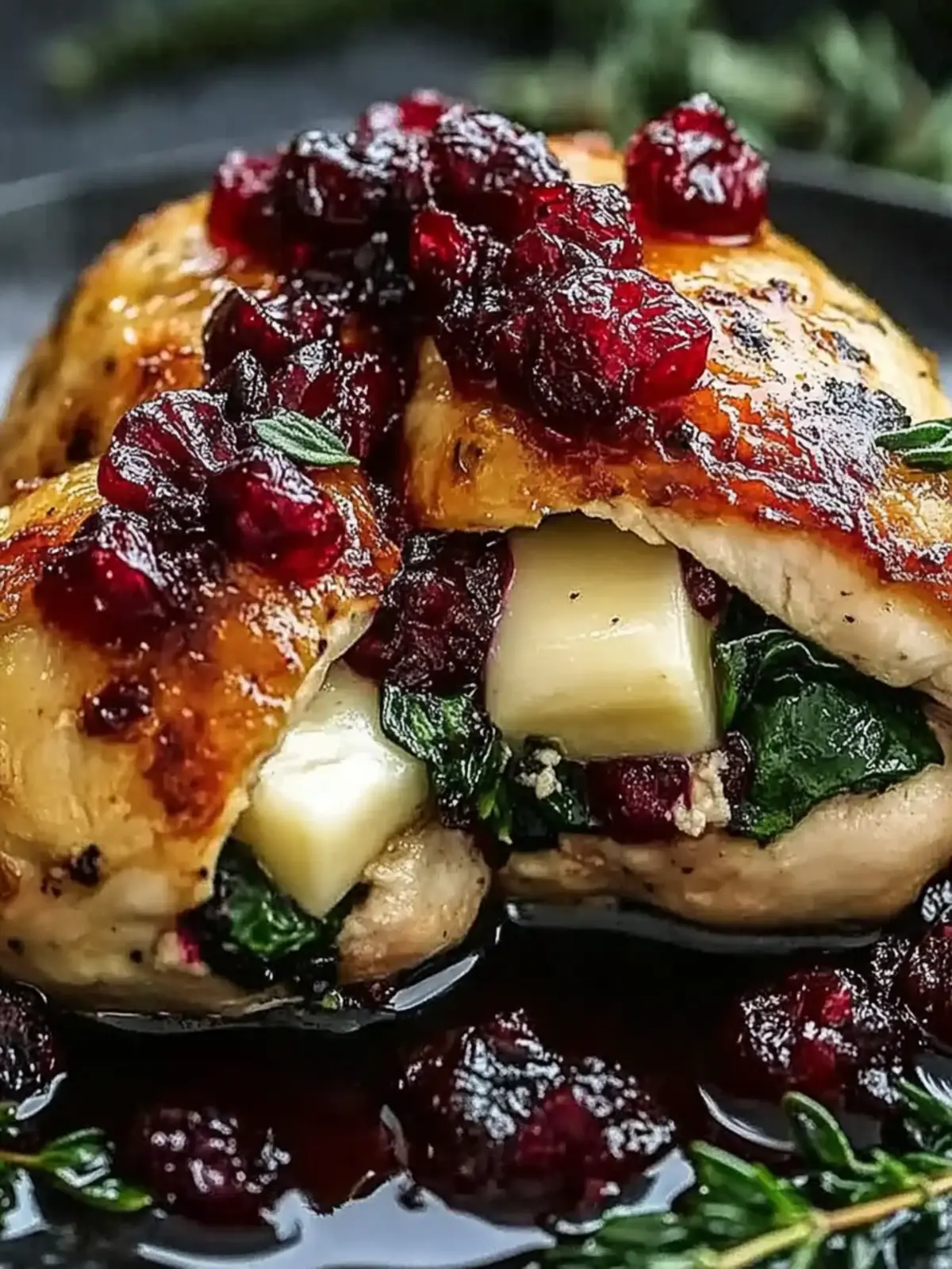 Cranberry & Spinach Stuffed Chicken with Brie for Cozy Dinners 2 Cranberry & Spinach Stuffed Chicken with Brie