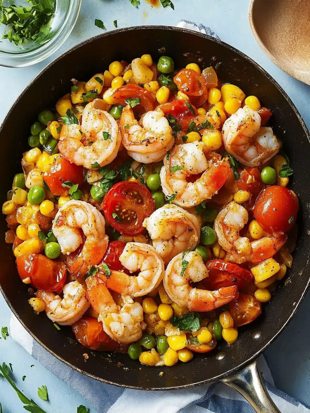 Savory Shrimp & Tomato Succotash Skillet in Just 35 Minutes 3 Shrimp & Tomato Succotash Skillet