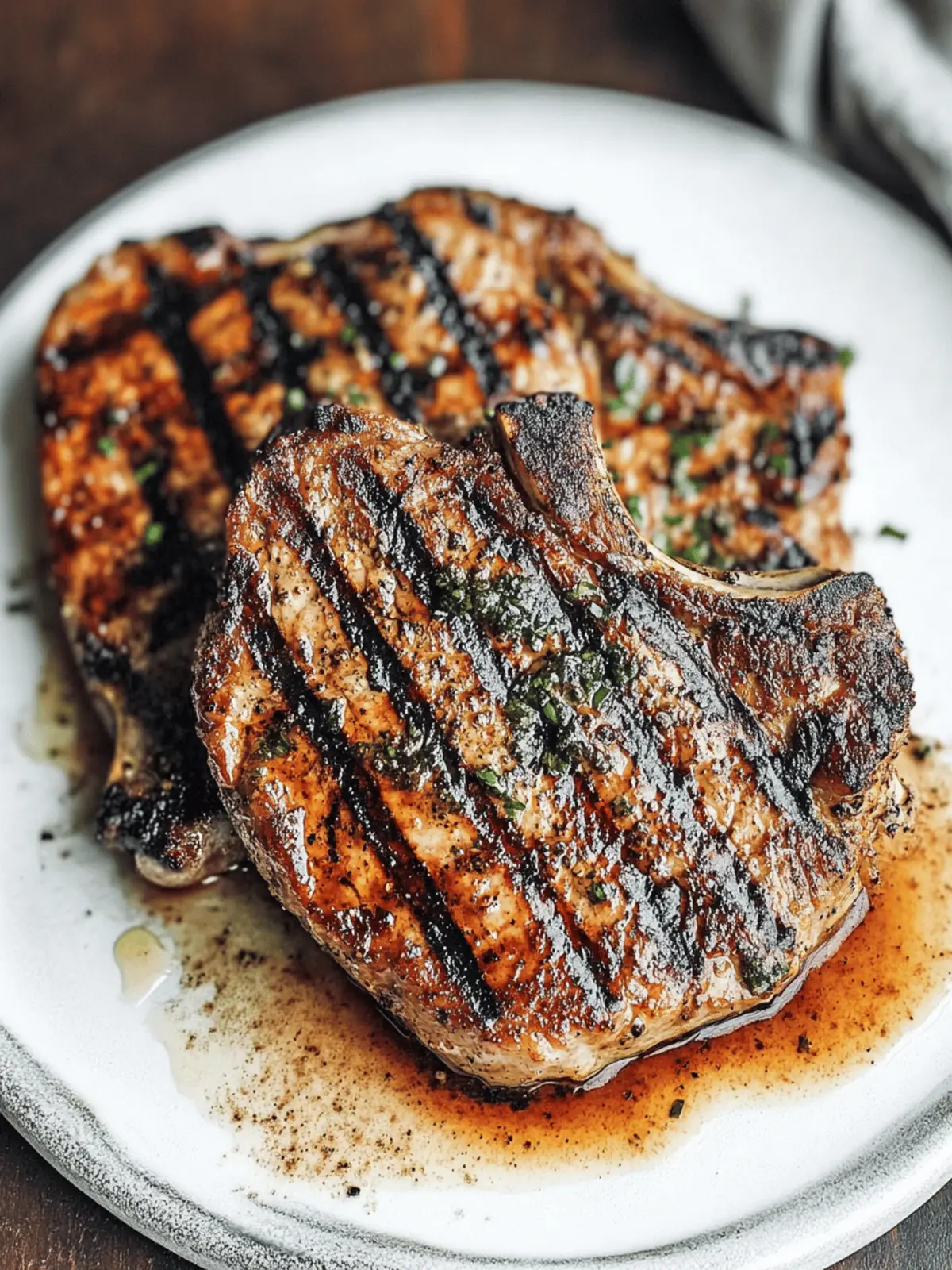 Mouthwatering Grilled Pork Chops with Bold Mexican Spice Blend 4 Grilled Pork Chops