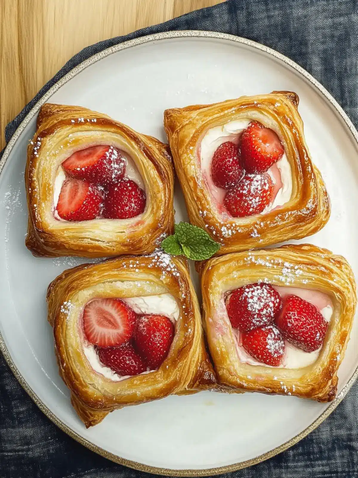 Irresistible Easy Strawberry Cream Cheese Danish With Puff Pastry 4 Easy Strawberry Cream Cheese Danish With Puff Pastry