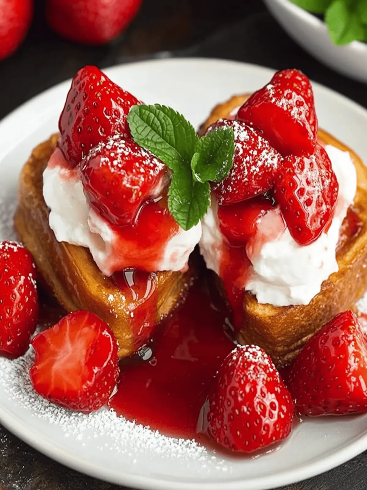 Heavenly Angel Food Cake French Toast with Strawberry Syrup 3 Angel Food Cake French Toast with Fresh Strawberry Syrup