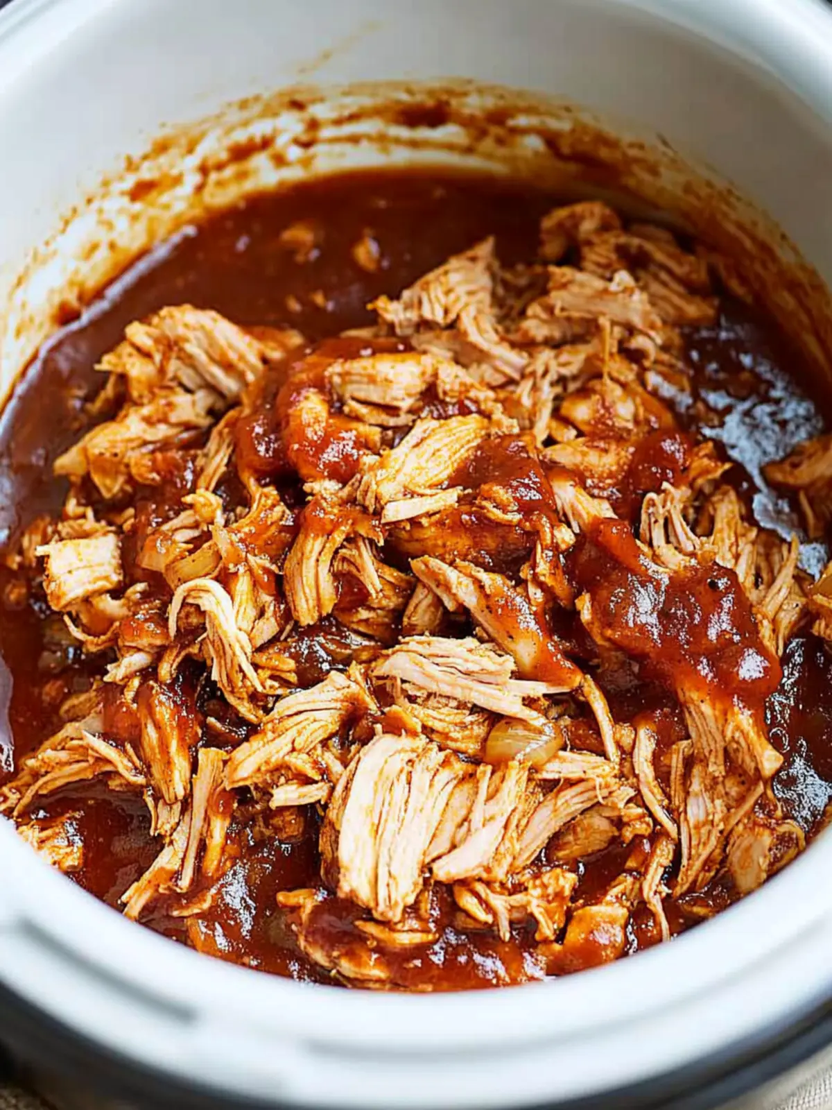 Melt-in-Your-Mouth Slow-Cooker BBQ Pulled Chicken Bliss 2 Slow-Cooker BBQ Pulled Chicken